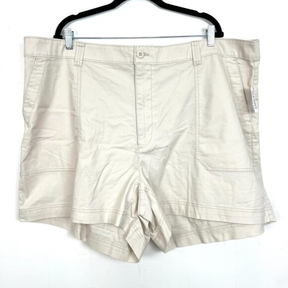 NWT Old Navy High Rise OG Chino Shorts Light Beige 3X ly - Picture 1 of 5